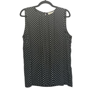 Michael Kors Black & White Polka Dot Blouse-Size XL-NWT